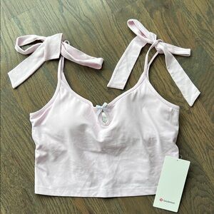 NWT lululemon Bow Detail Tank • Pink Organza • L